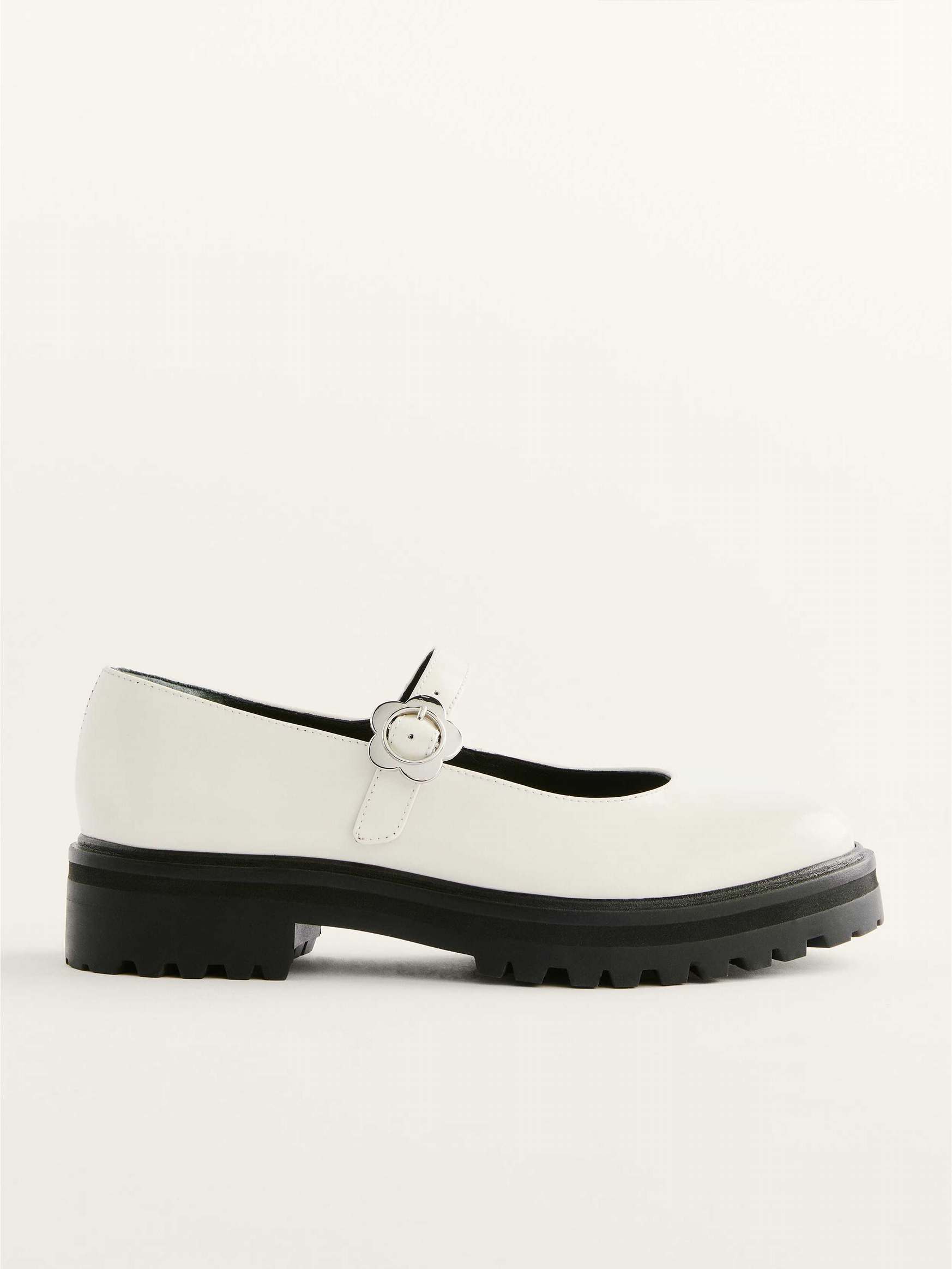 Women's Reformation Adalynn Chunky Mary Jane Shoes White | USA-863201