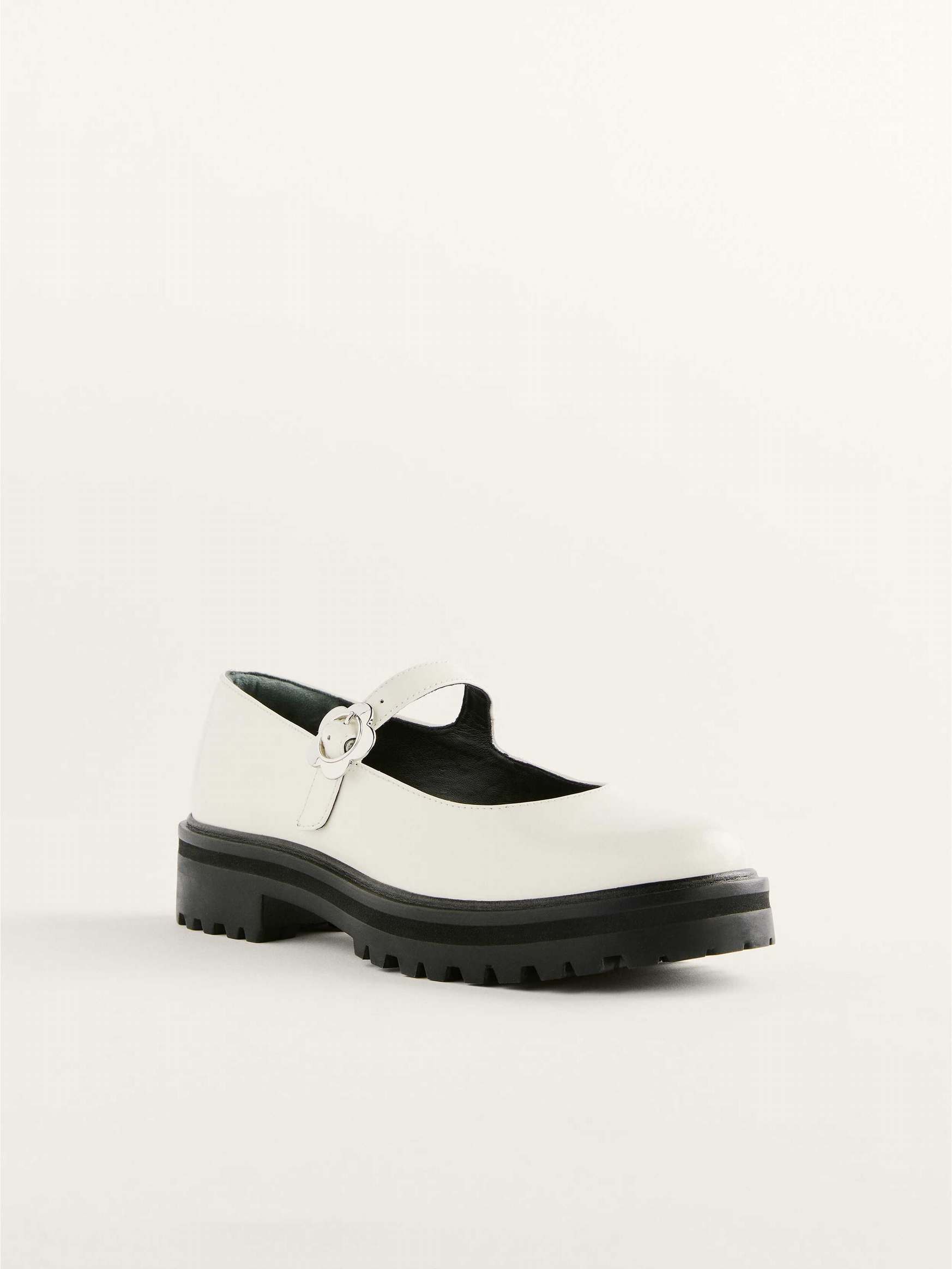 Women's Reformation Adalynn Chunky Mary Jane Shoes White | USA-863201