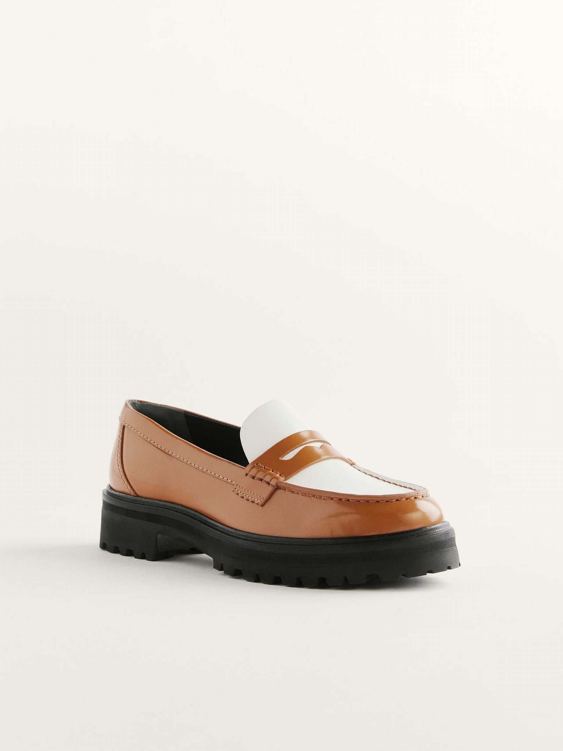 Women's Reformation Agathea Chunky Loafers Brown / White | USA-0362574