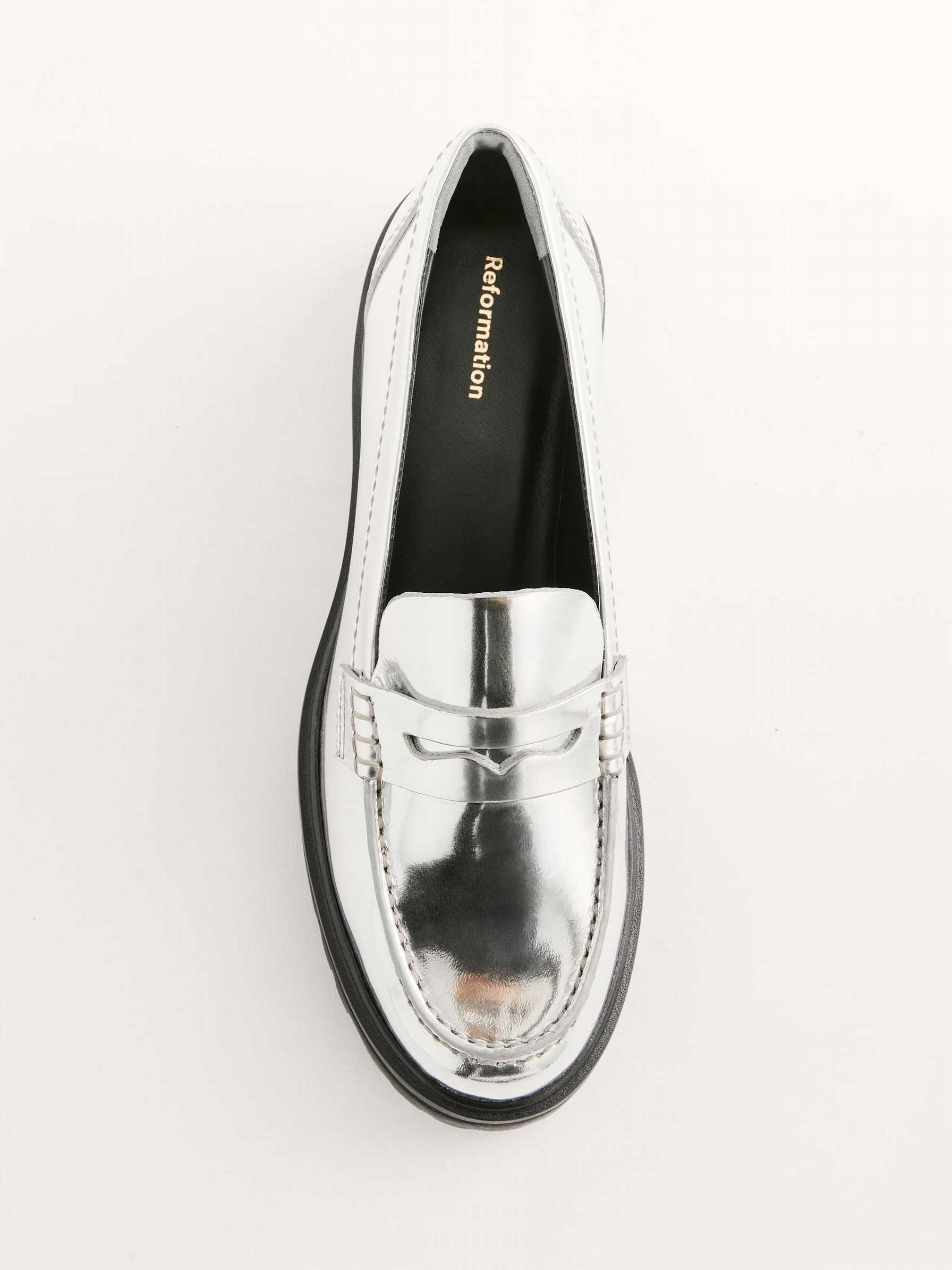 Women's Reformation Agathea Chunky Loafers Metal | USA-085361