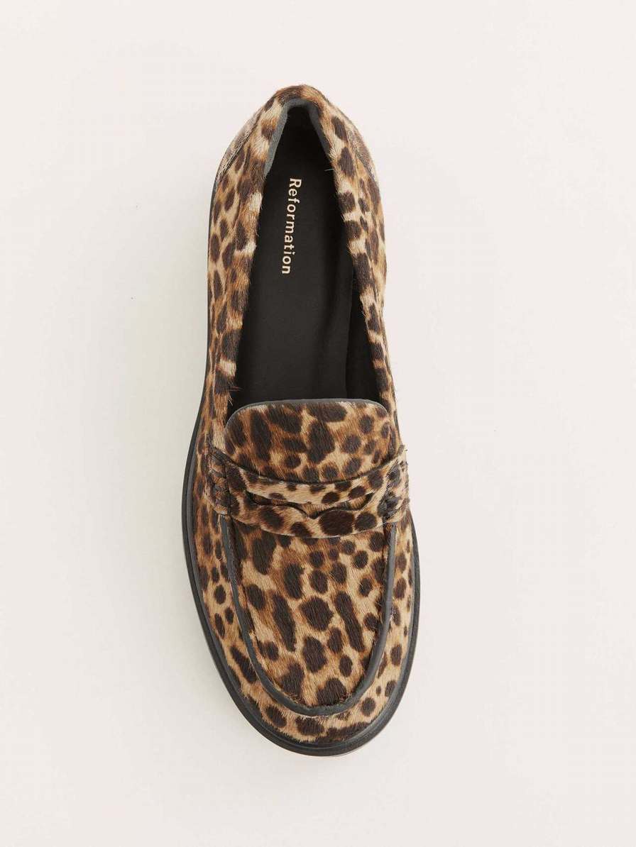 Women's Reformation Agathea Chunky Loafers Leopard | USA-305814