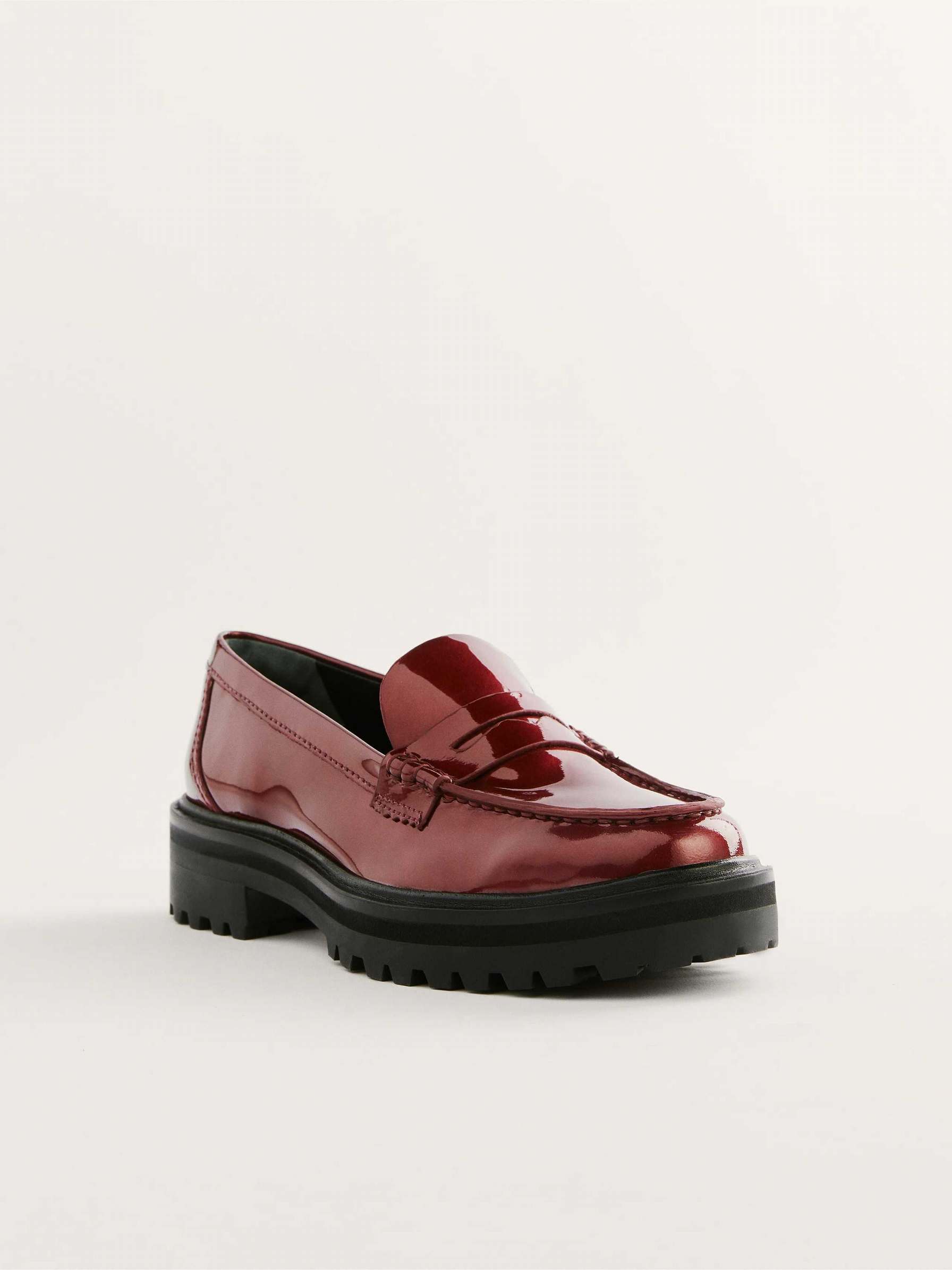 Women's Reformation Agathea Chunky Loafers Burgundy | USA-647382