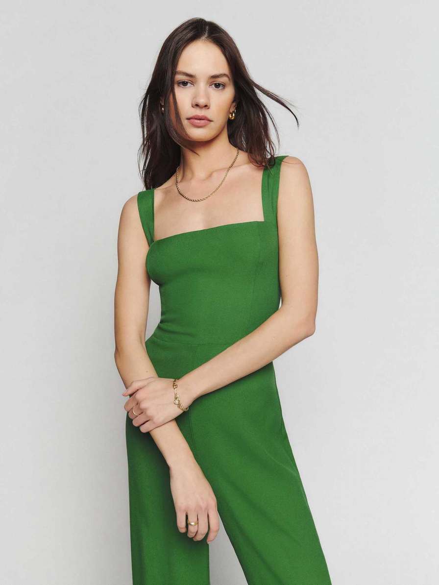 Women's Reformation Alva Jumpsuit Green | USA-471035