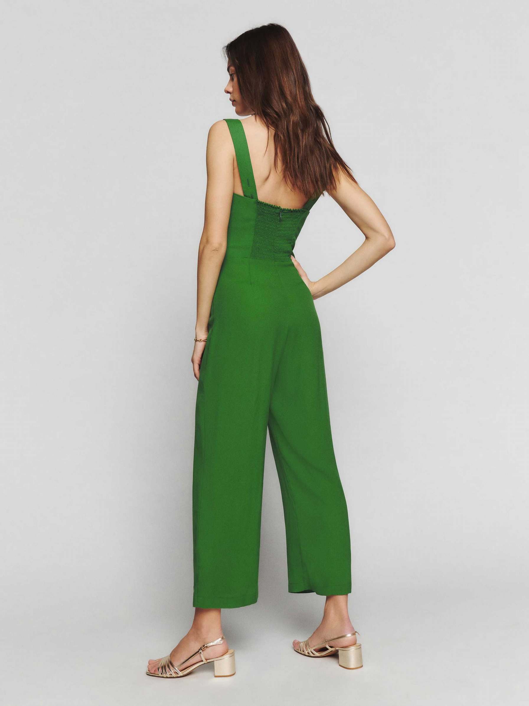 Women's Reformation Alva Jumpsuit Green | USA-471035