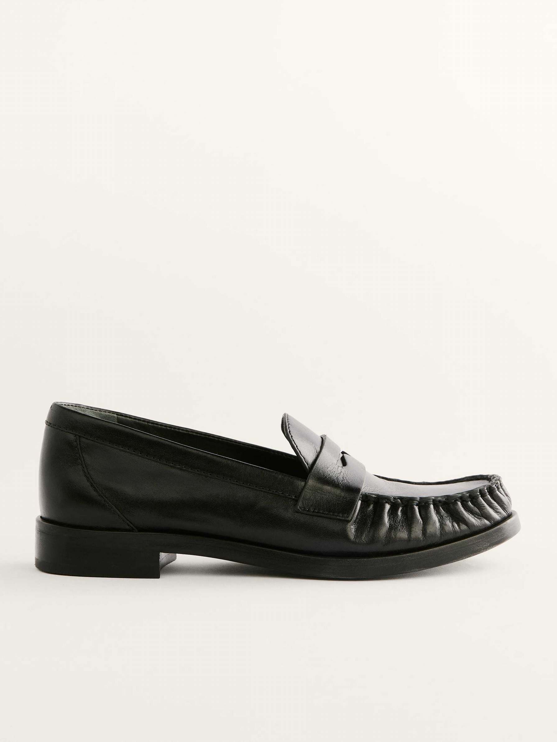 Women's Reformation Ani Ruched Loafers Black | USA-510836