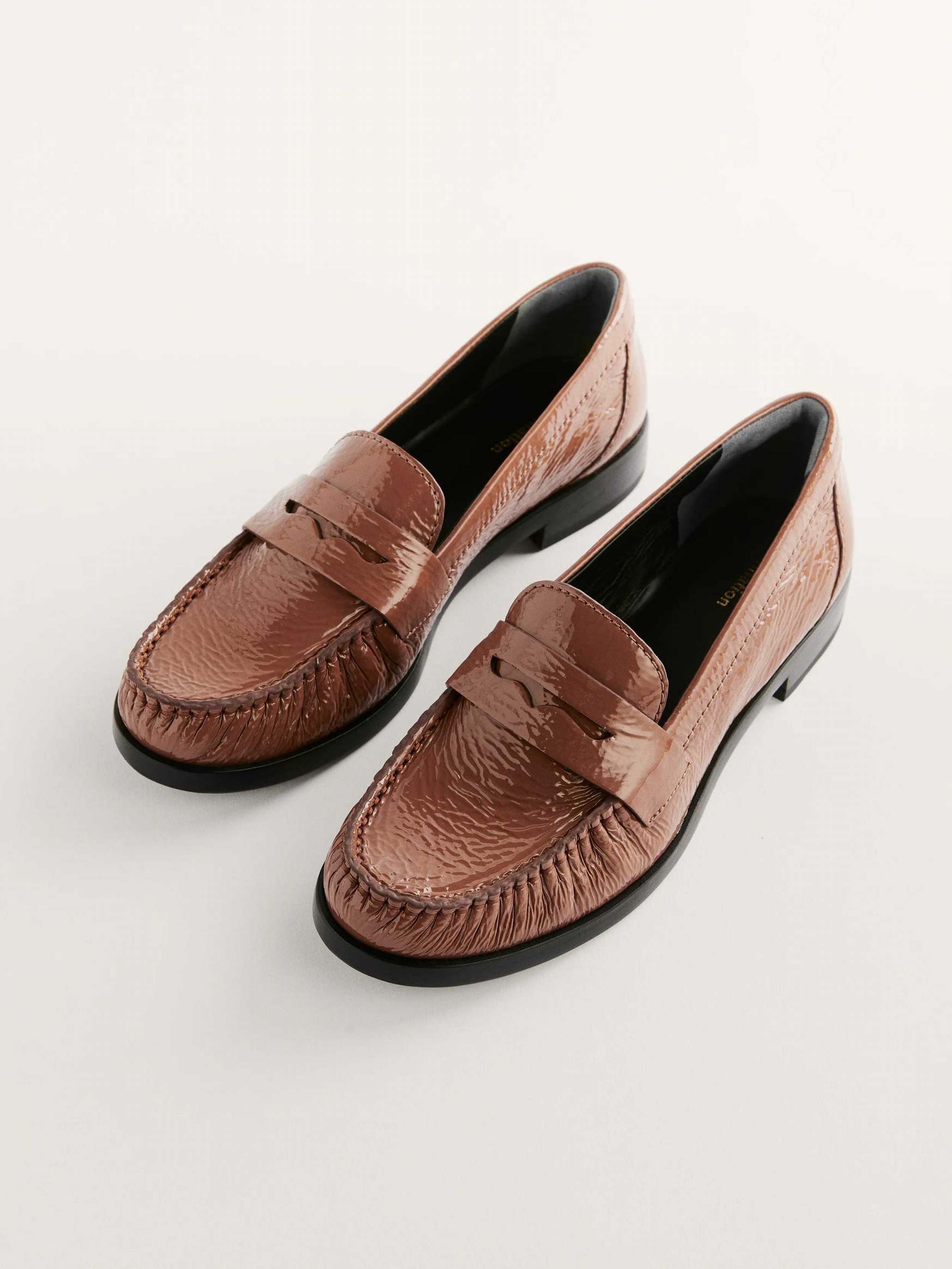 Women's Reformation Ani Ruched Loafers Coffee | USA-083647