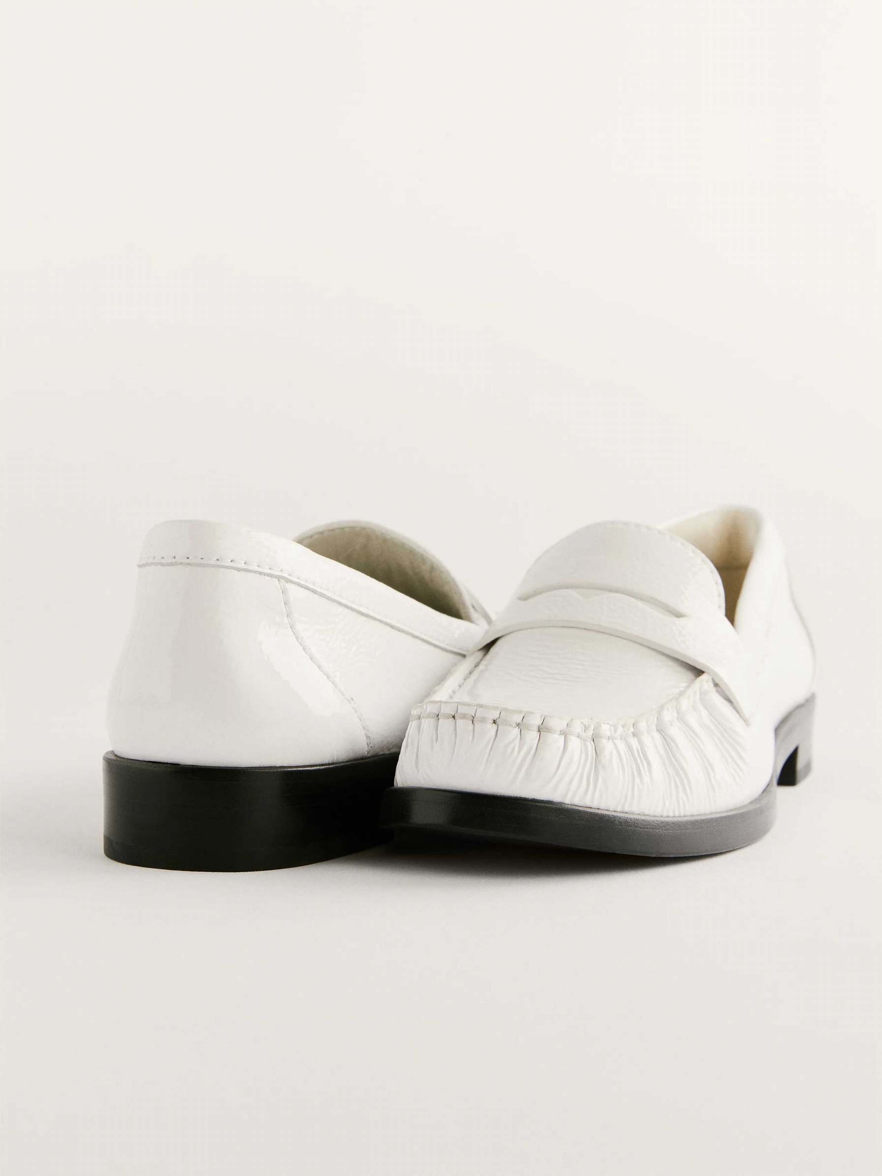 Women's Reformation Ani Ruched Loafers White | USA-413287