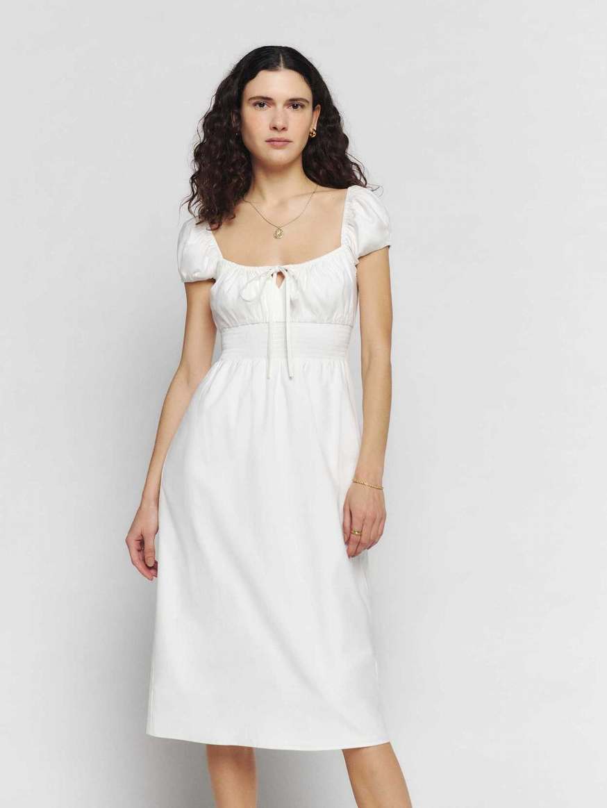 Women\'s Reformation Arna Dress White | USA-0648735