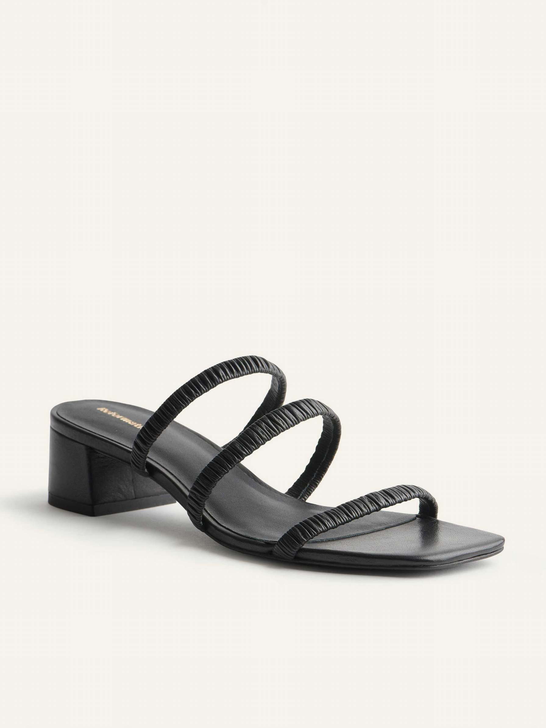 Women's Reformation Assunta Strappy Mules Black | USA-215364