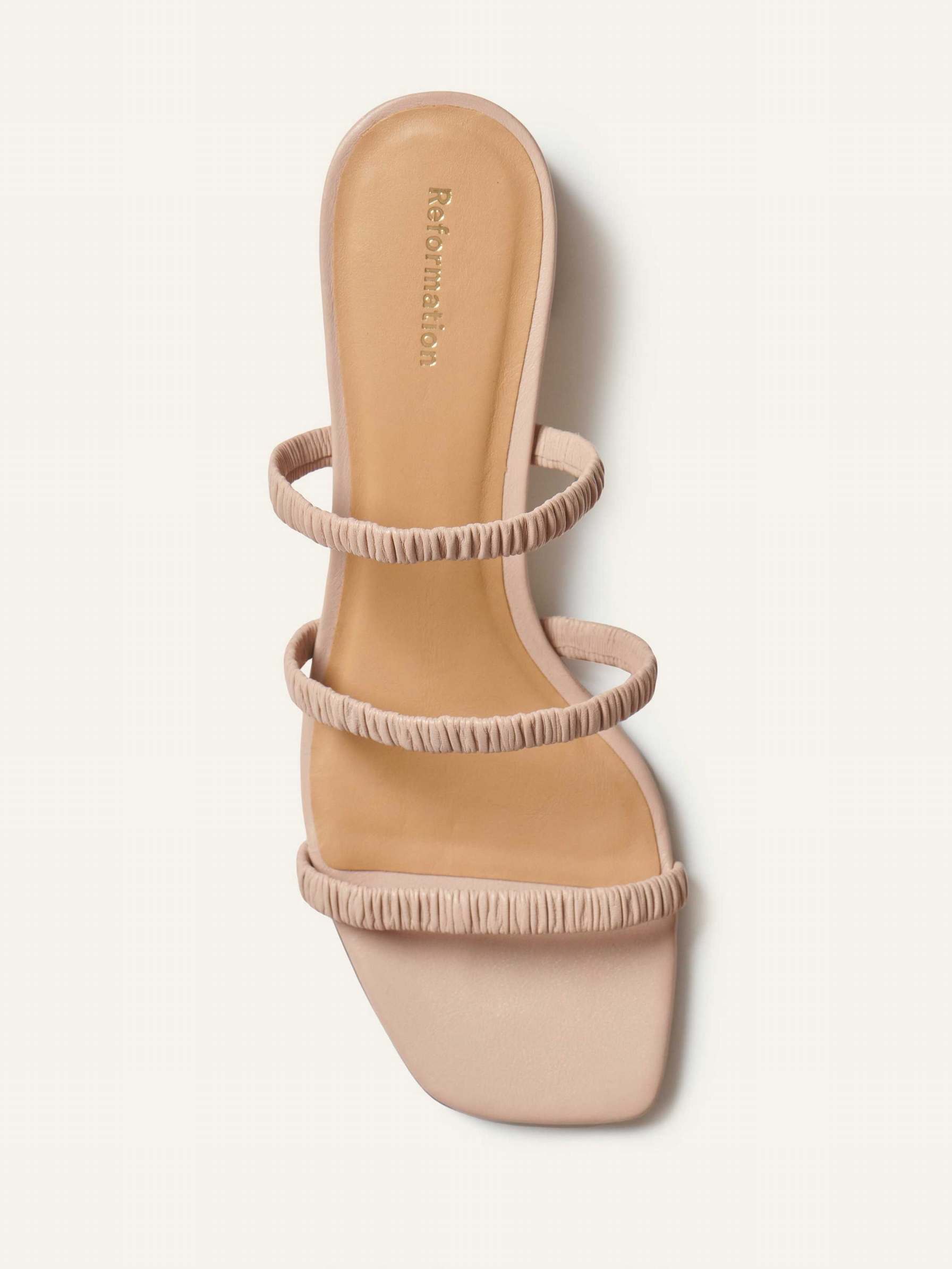 Women's Reformation Assunta Strappy Mules Beige | USA-728046