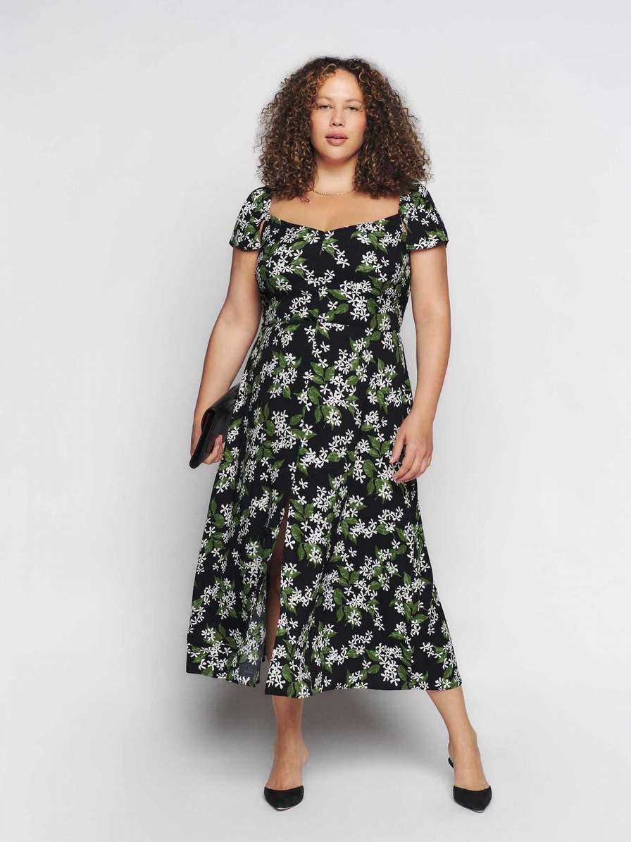 Women's Reformation Baxley Es Dress Flower | USA-725631