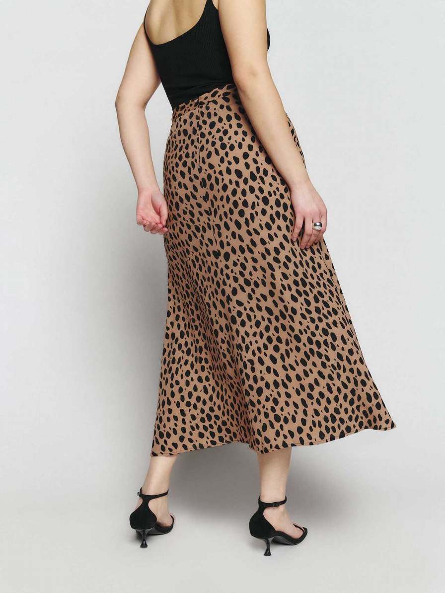 Women's Reformation Bea Skirts Leopard | USA-675430