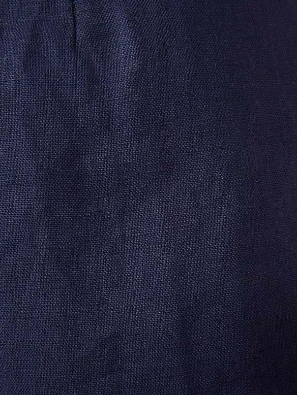 Women's Reformation Belgium Linen Dress Navy | USA-281654