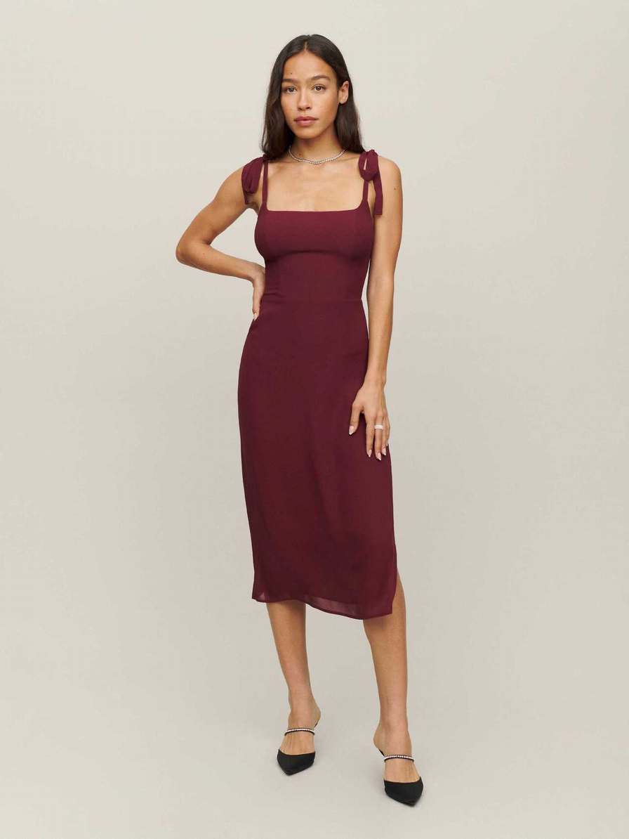 Women's Reformation Besse Dress Purple | USA-201386