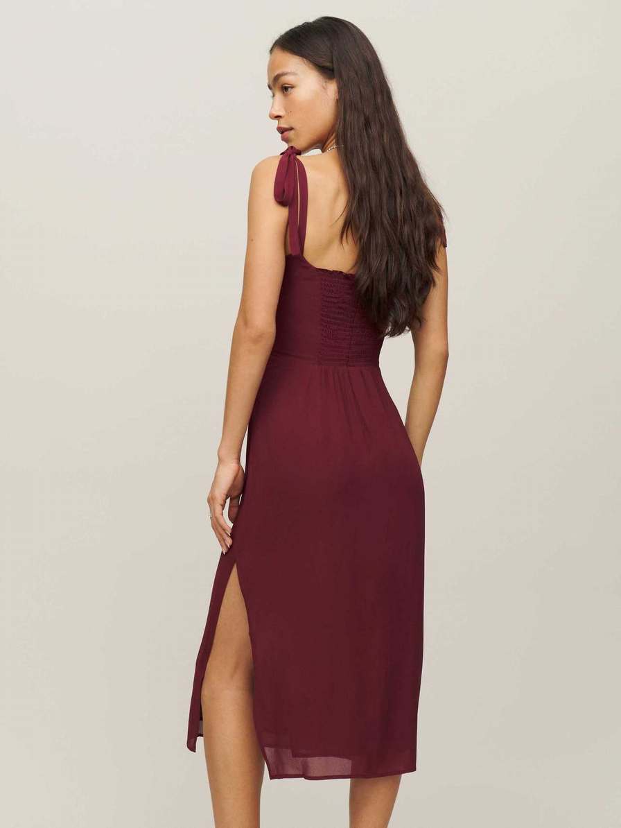 Women's Reformation Besse Dress Purple | USA-201386