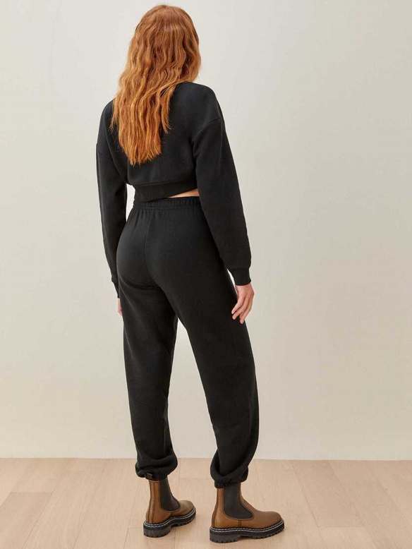 Women's Reformation Boyfriend Pants Black | USA-0278356