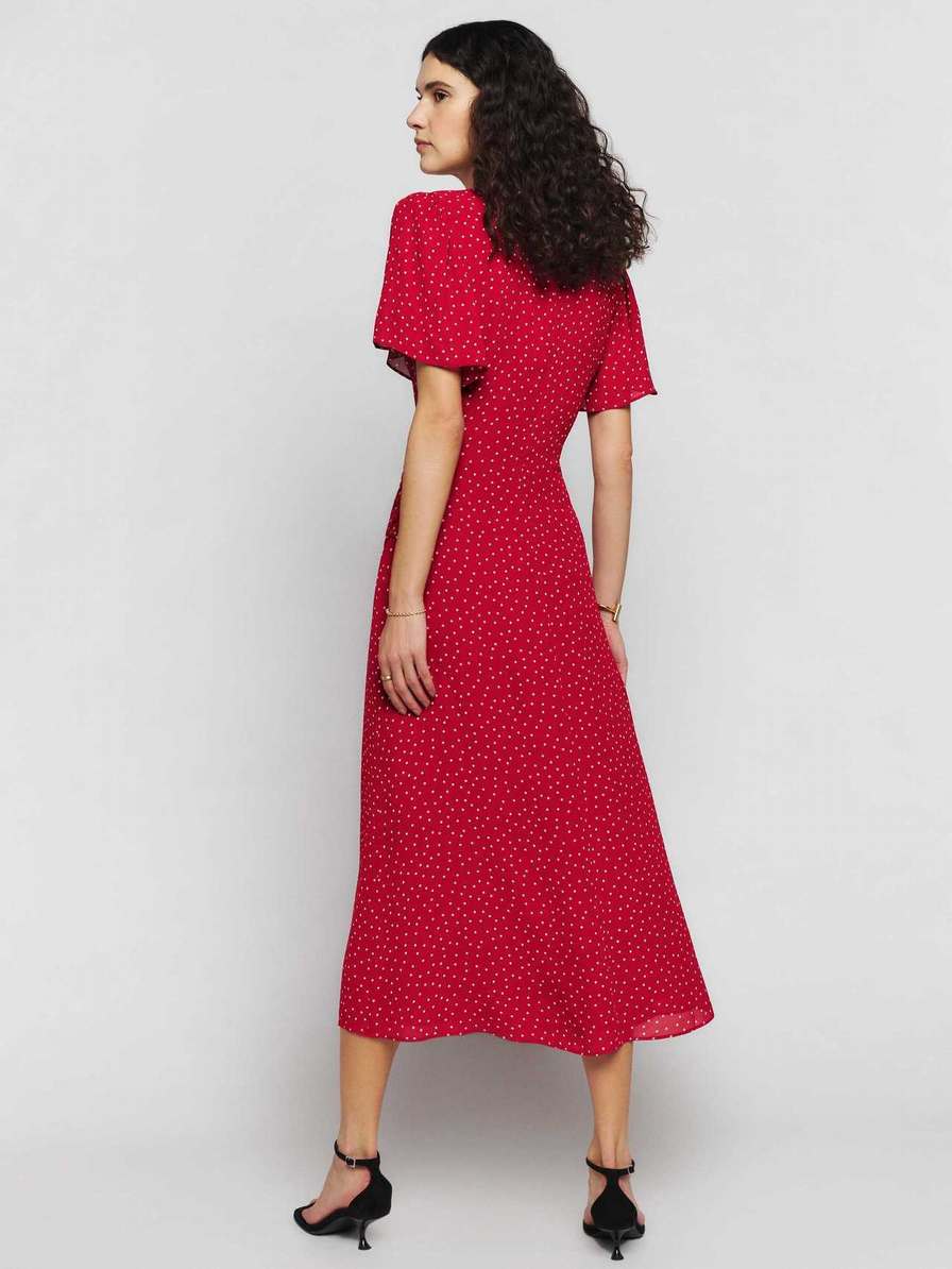 Women's Reformation Breanna Dress Red | USA-428016