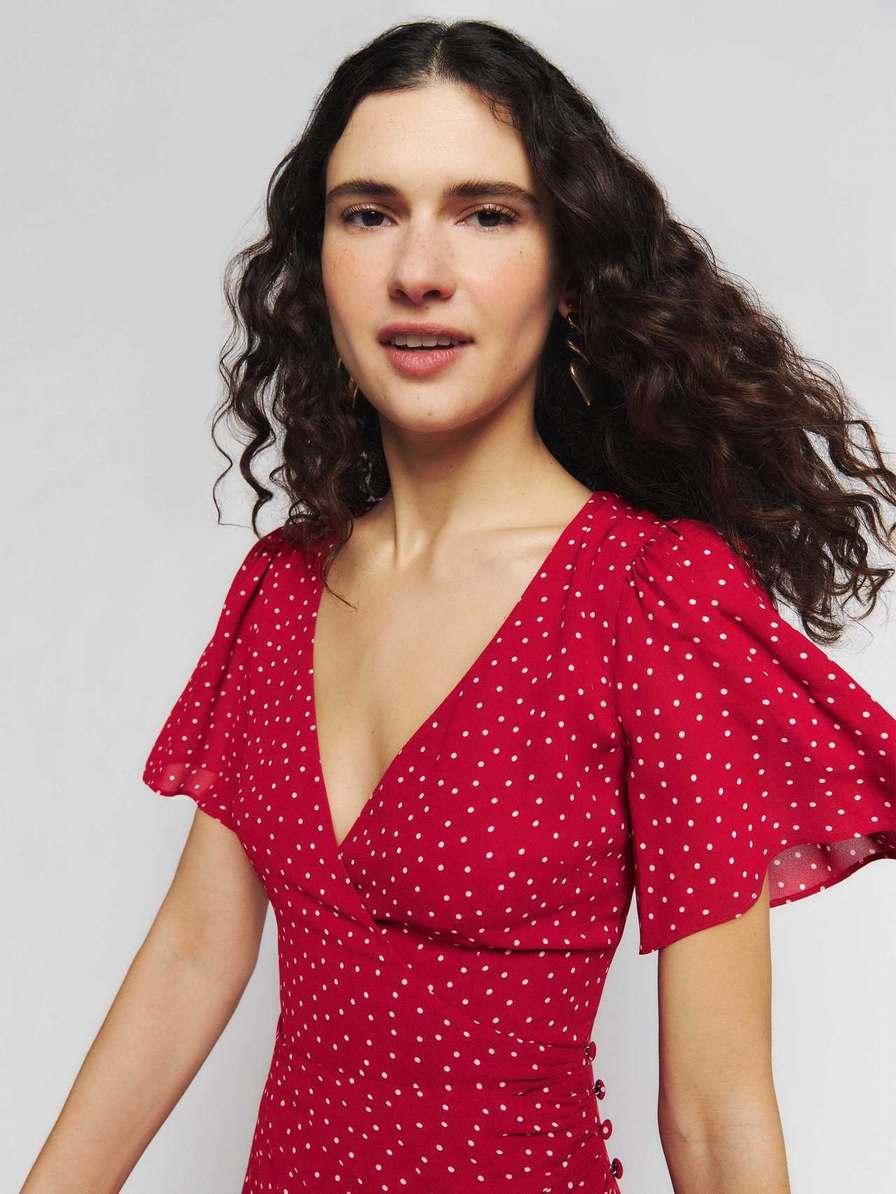 Women's Reformation Breanna Dress Red | USA-428016