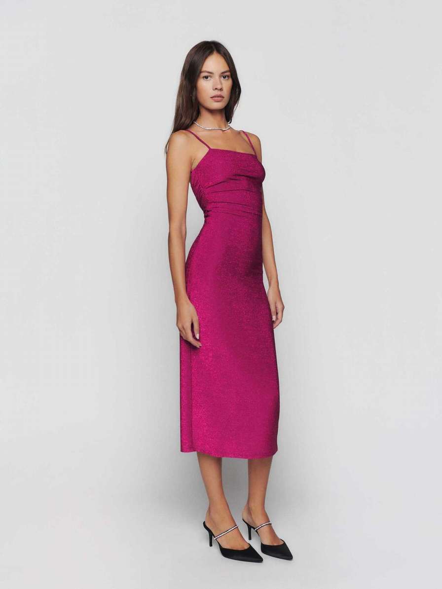 Women's Reformation Breslin Dress Pink | USA-451038