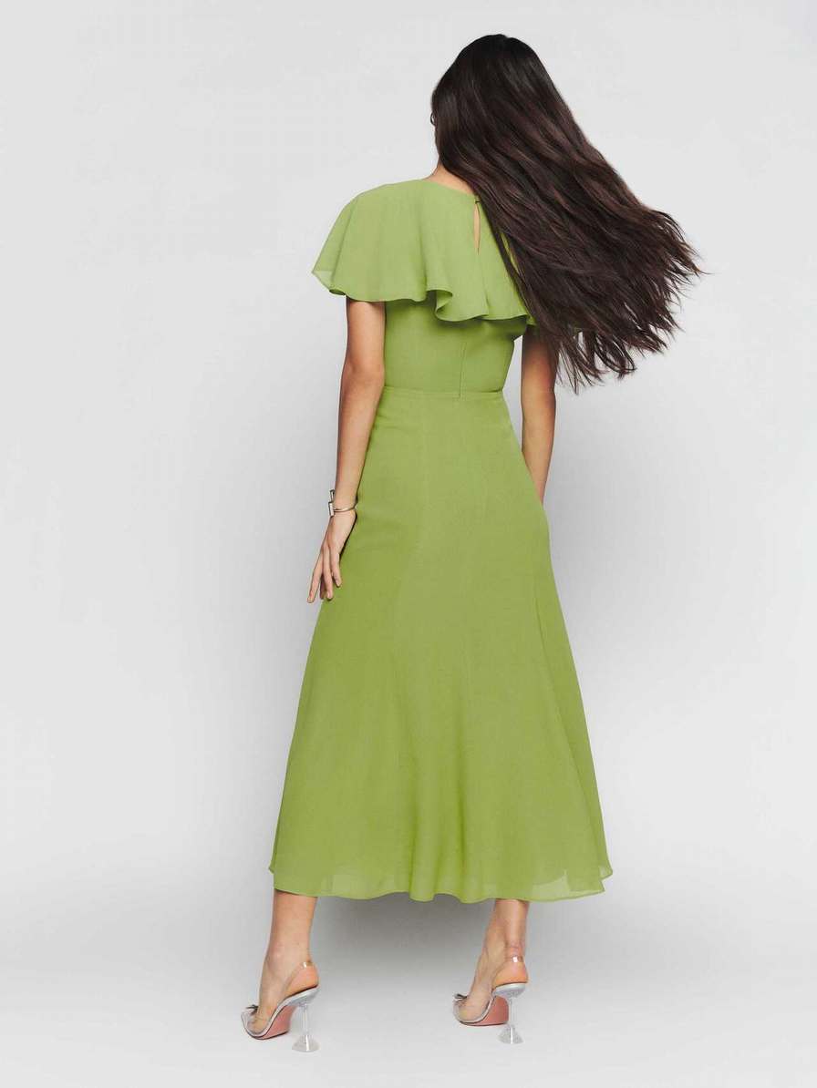 Women's Reformation Bronwen Dress Green | USA-240857