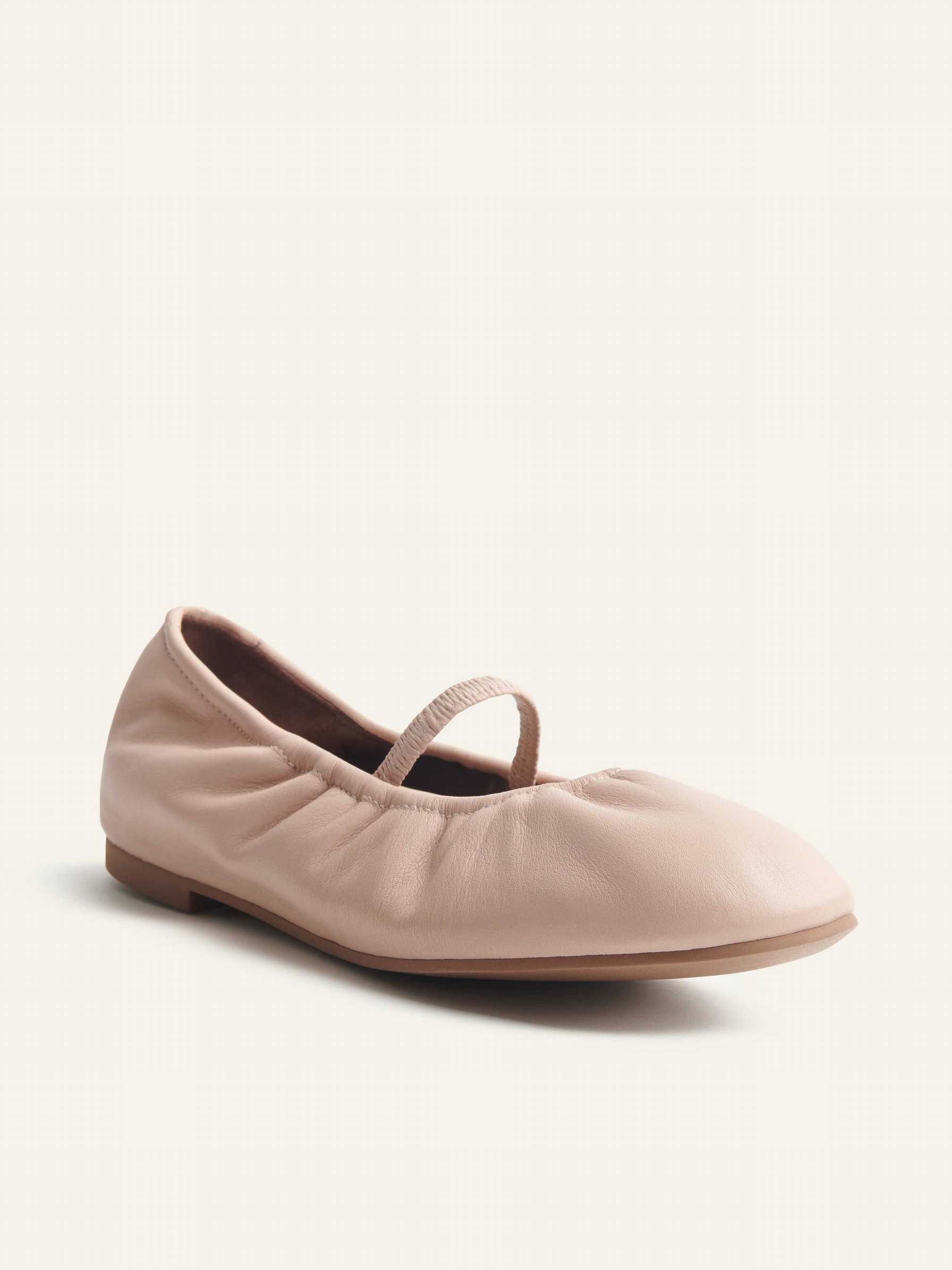 Women's Reformation Buffy Ruched Ballet Flats Beige | USA-482703