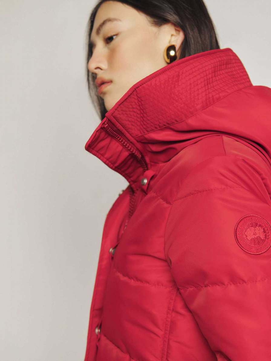 Women's Reformation Canada Goose x Reformation Shelburne Parka Jackets Red | USA-2316780