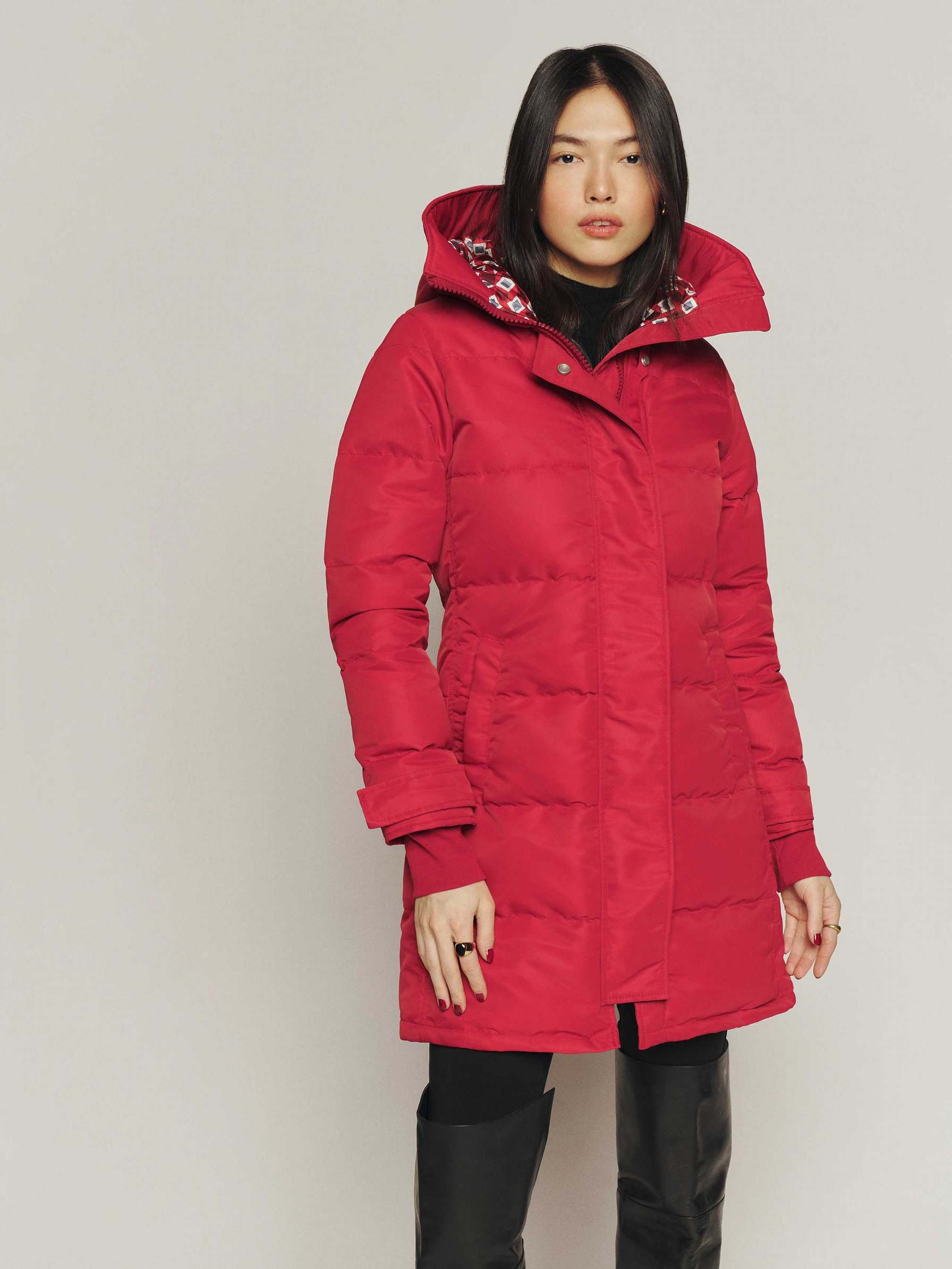 Women's Reformation Canada Goose x Reformation Shelburne Parka Jackets Red | USA-2316780