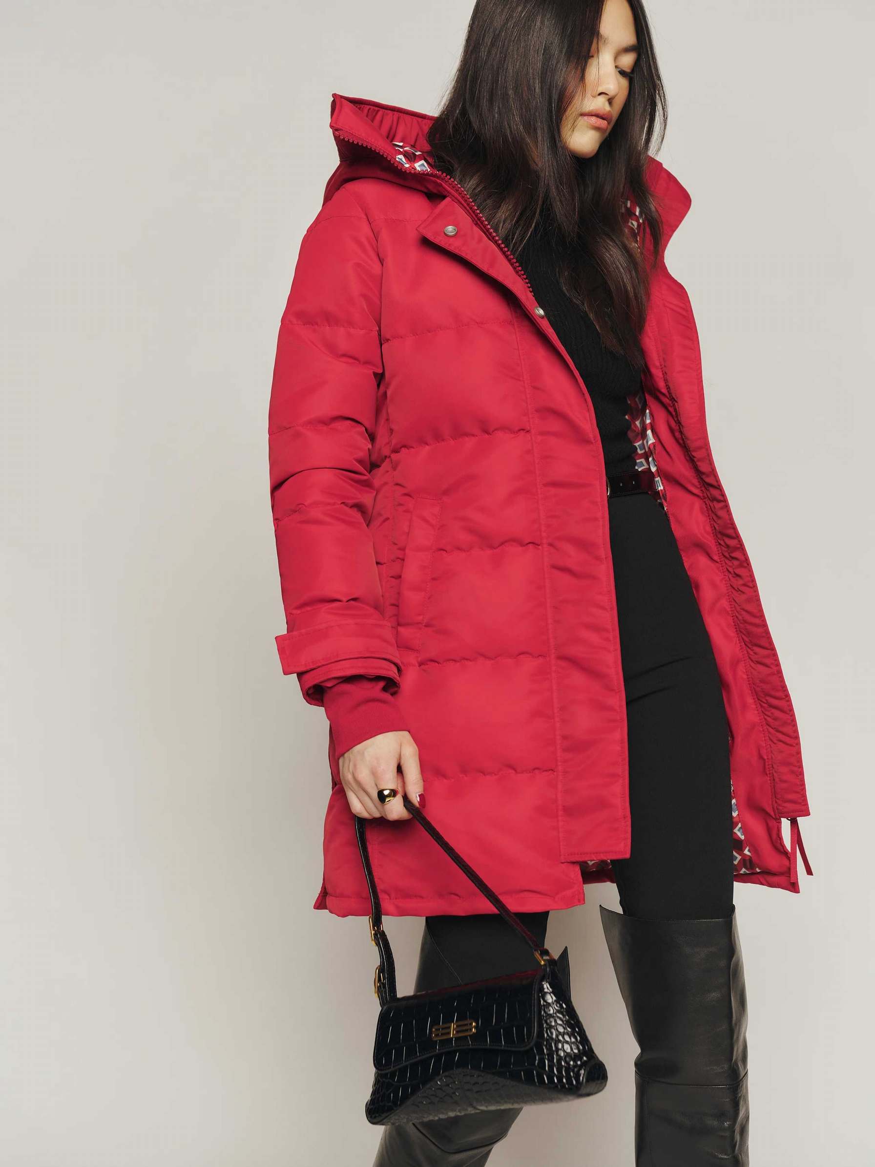 Women\'s Reformation Canada Goose x Reformation Shelburne Parka Jackets Red | USA-2316780