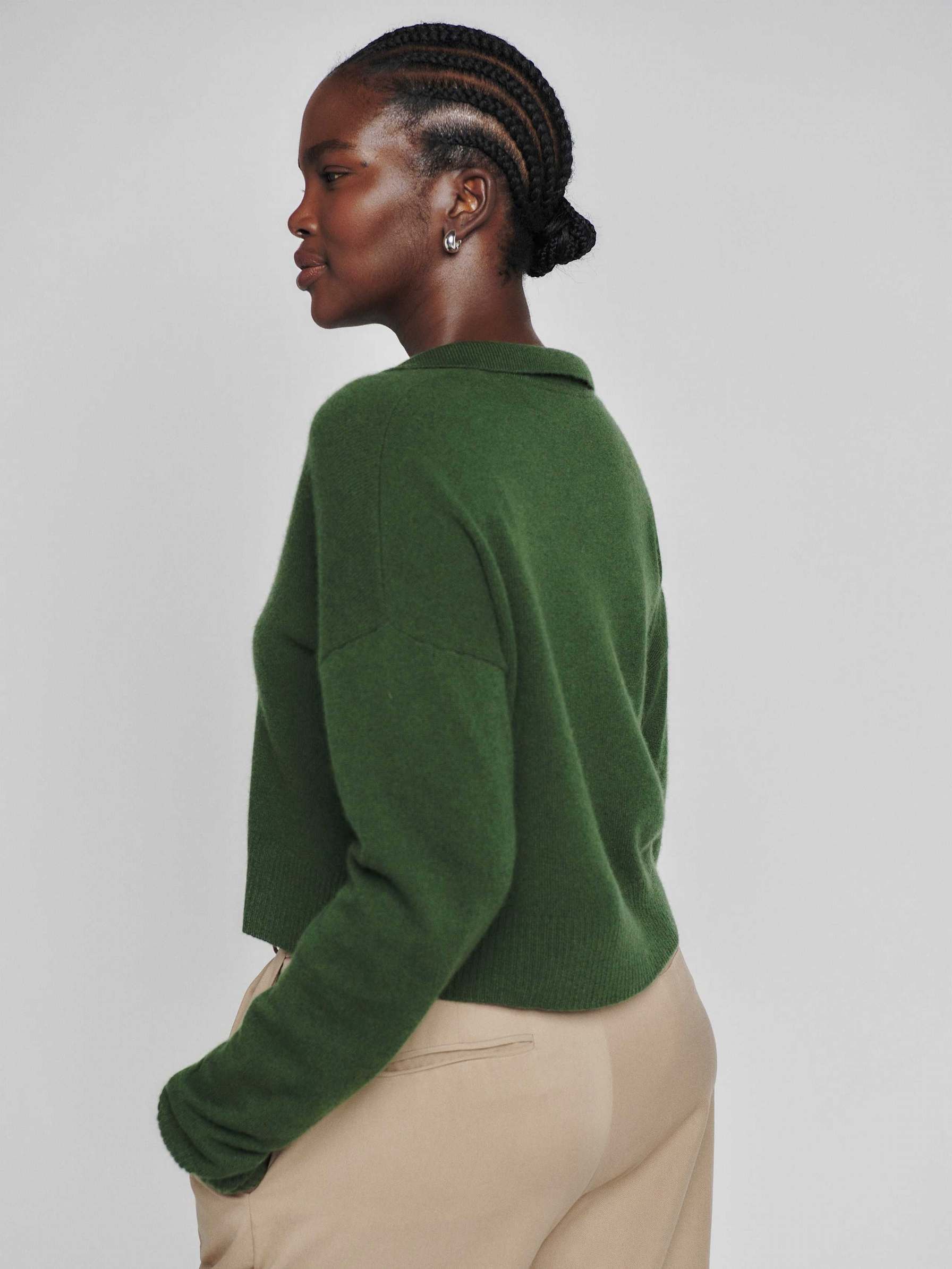 Women's Reformation Cashmere Sweater Dark Green | USA-042716