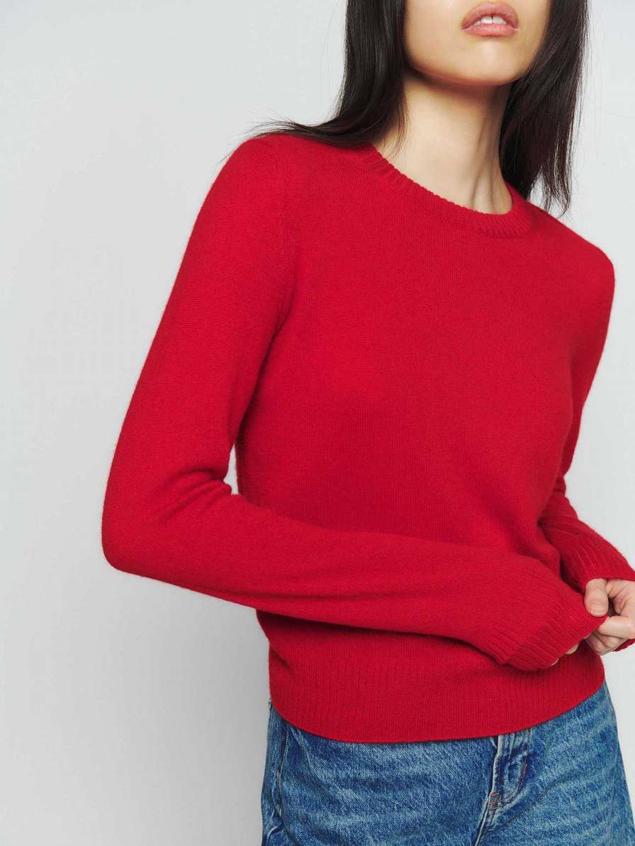 Women's Reformation Cashmere Sweater Red | USA-421508