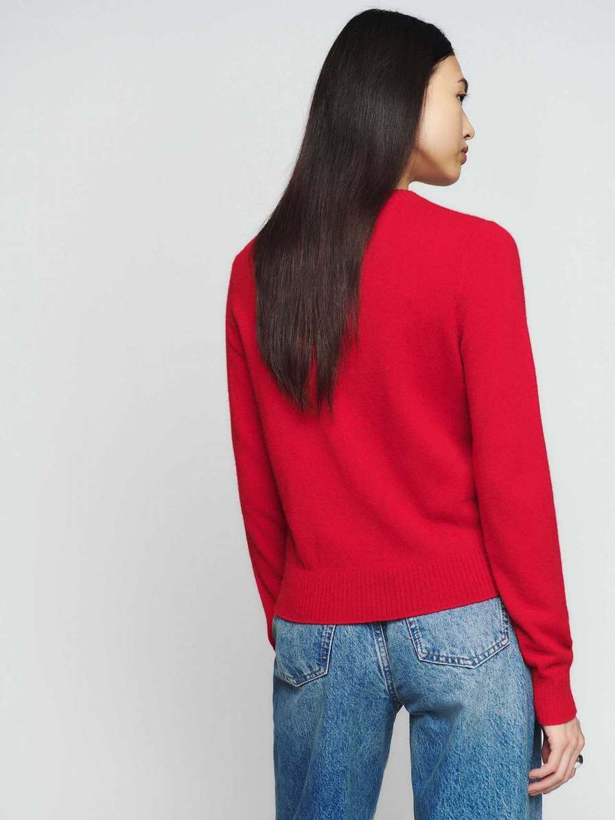 Women's Reformation Cashmere Sweater Red | USA-421508