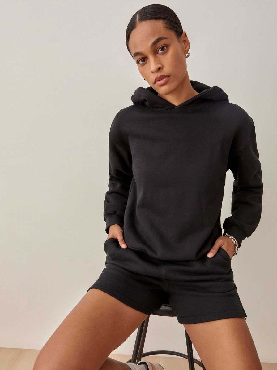 Women's Reformation Classic Sweater Black | USA-318426