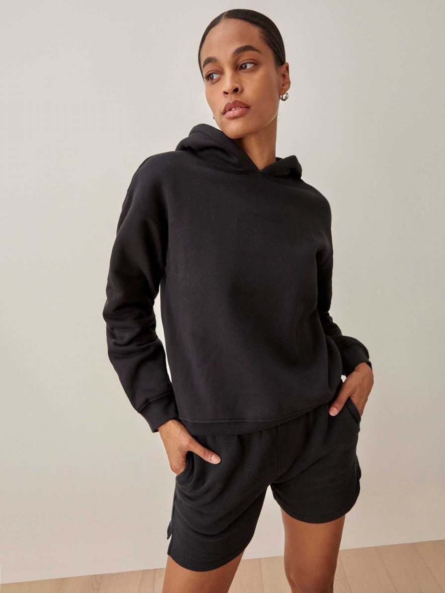 Women's Reformation Classic Sweater Black | USA-318426