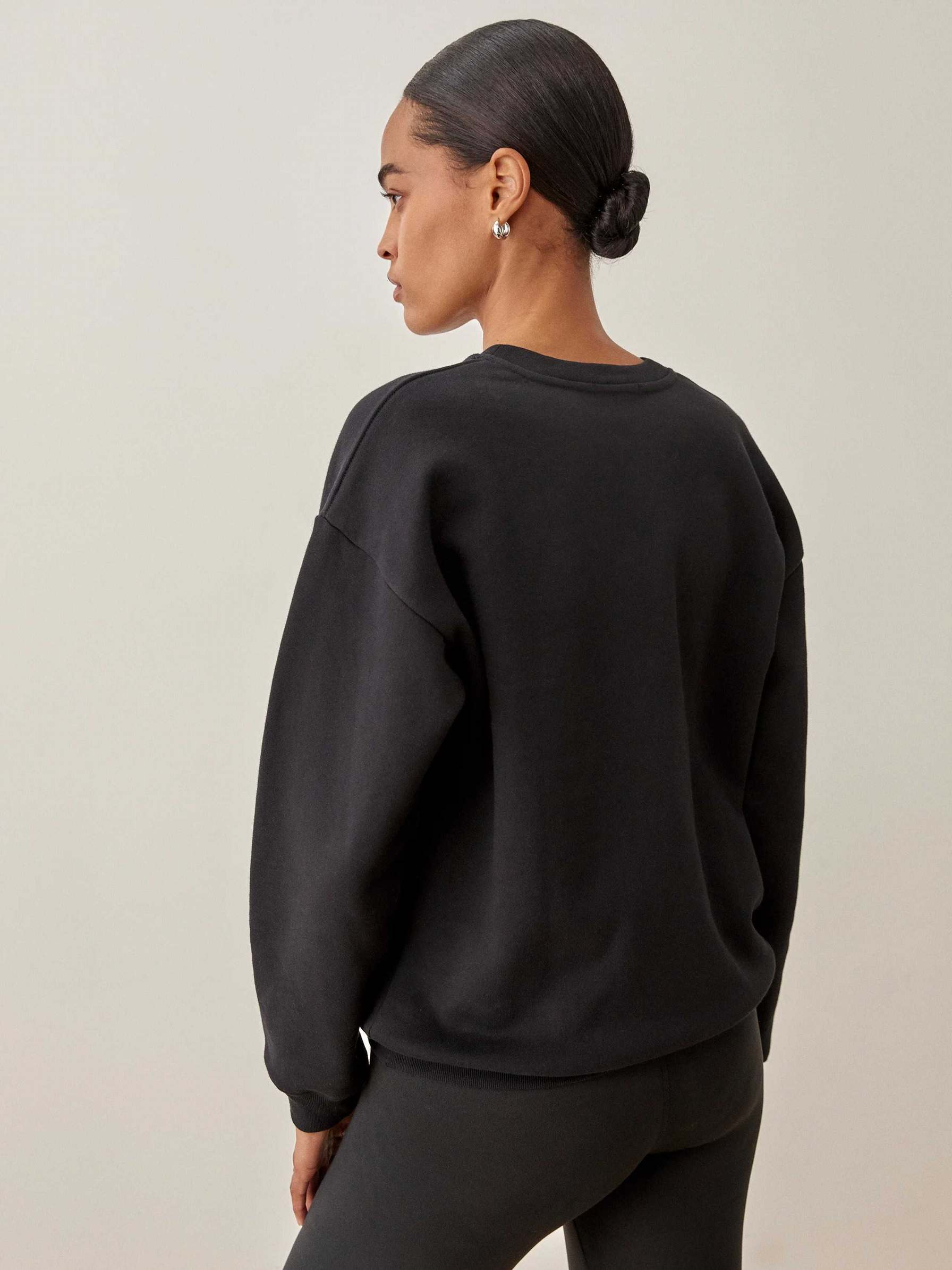 Women's Reformation Classic Sweatshirt Black | USA-062138