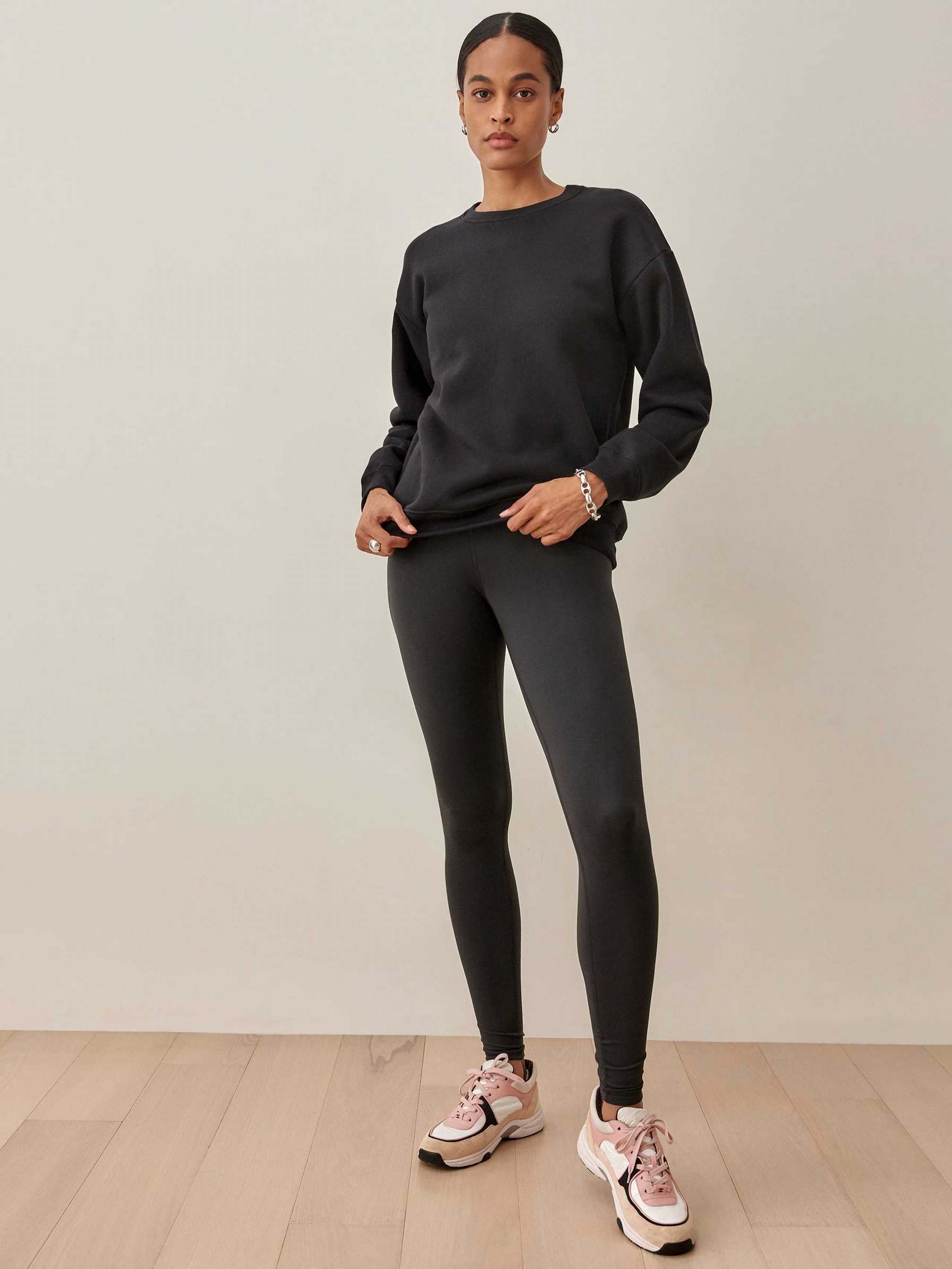 Women's Reformation Classic Sweatshirt Black | USA-062138