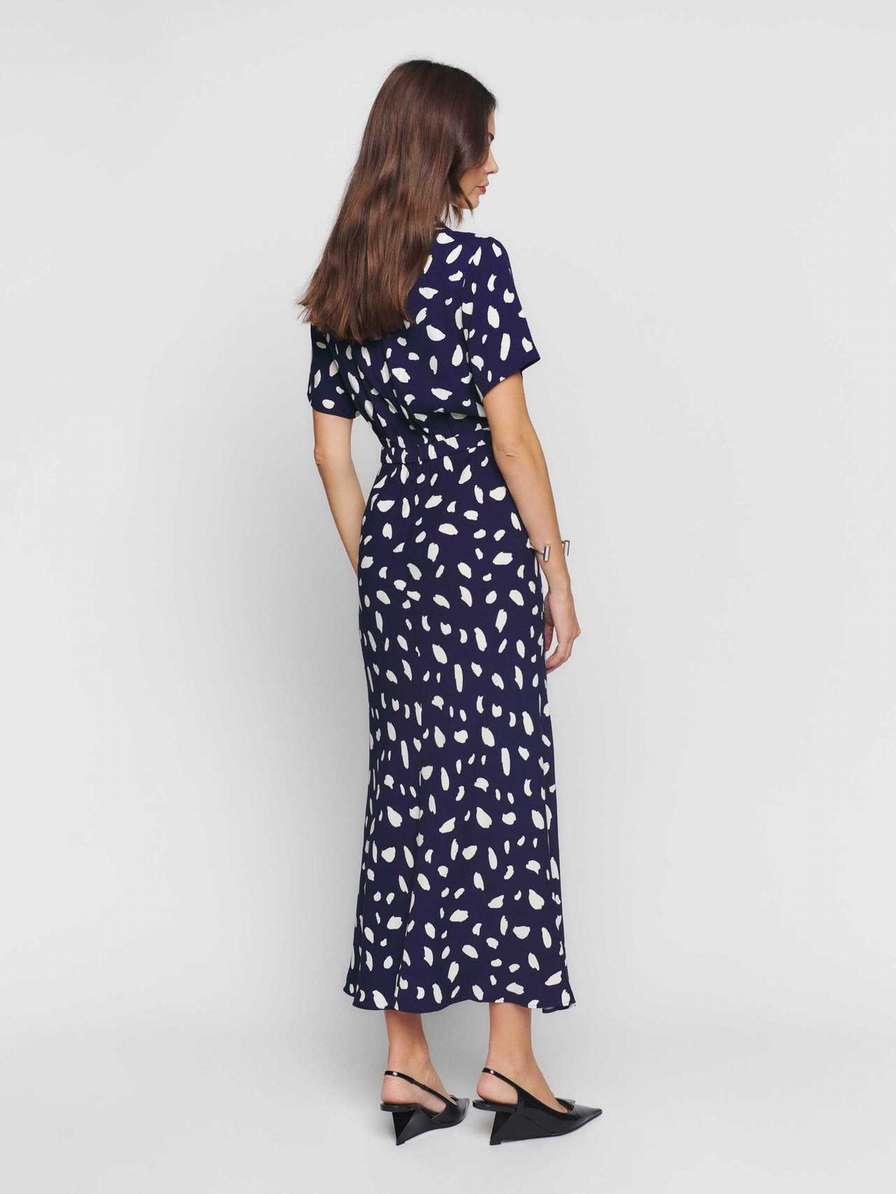 Women's Reformation Danika Dress Blue | USA-756341