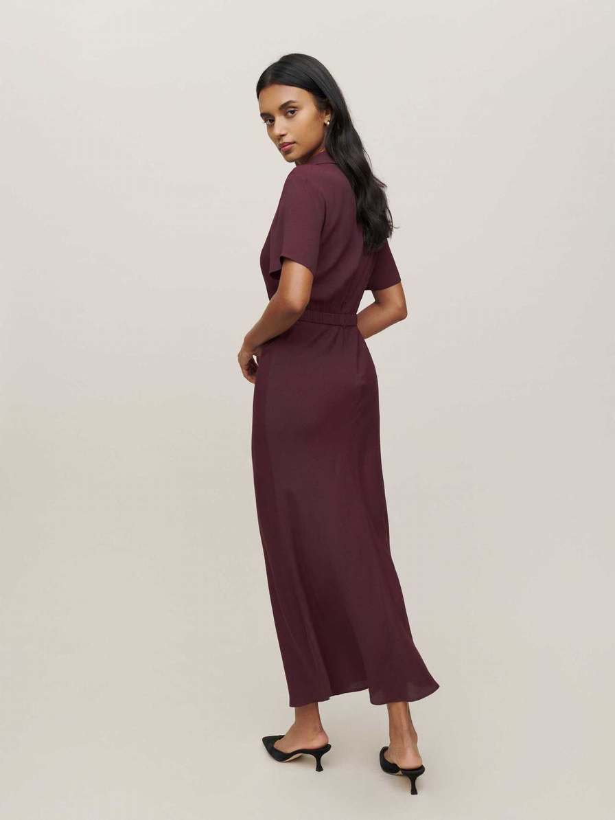 Women's Reformation Danika Dress Fuchsia | USA-5378246