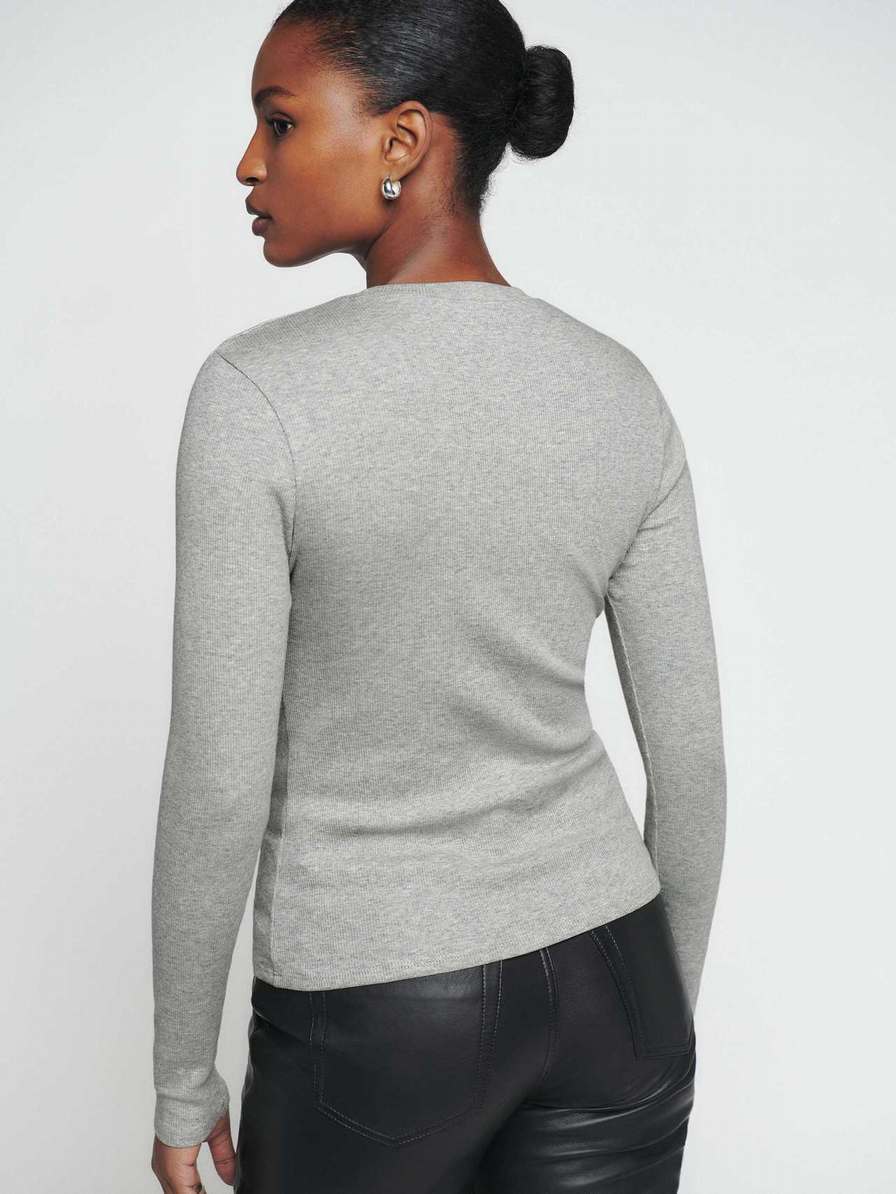 Women's Reformation Davy Sweater Grey | USA-502731