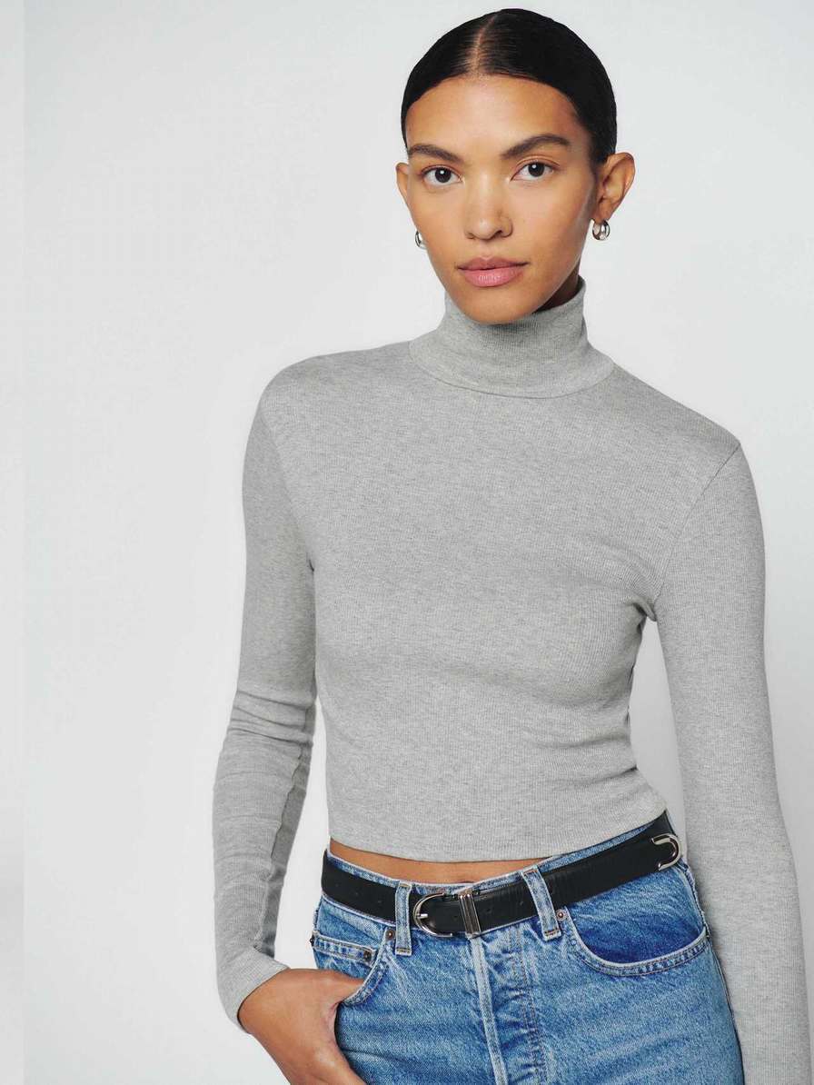 Women's Reformation Davy Sweater Grey | USA-754623