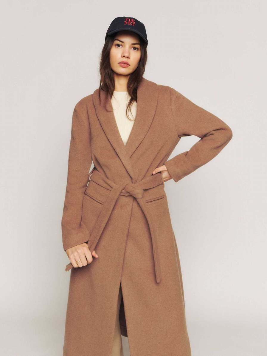 Women's Reformation Downing Coats Brown | USA-3127650