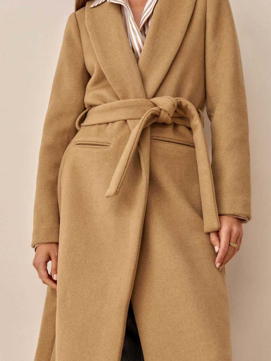 Women's Reformation Downing Coats Brown | USA-867051