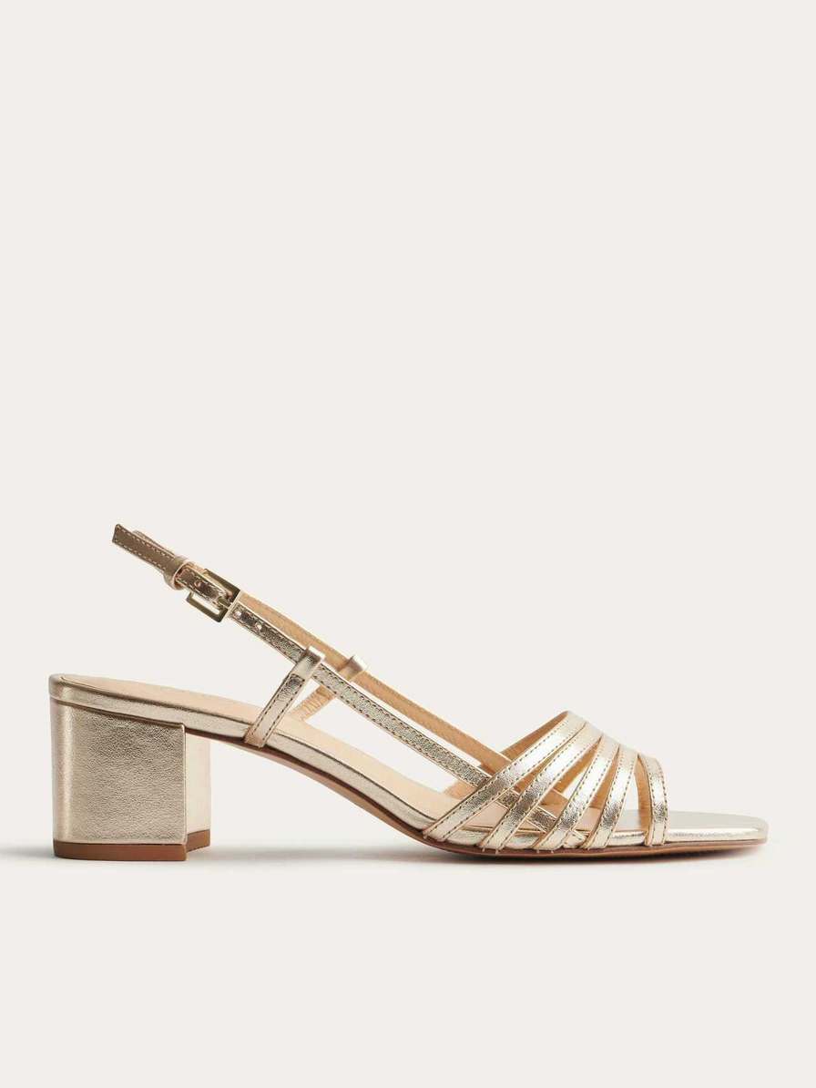 Women's Reformation Eleonora Sling Sandals Gold | USA-0521468