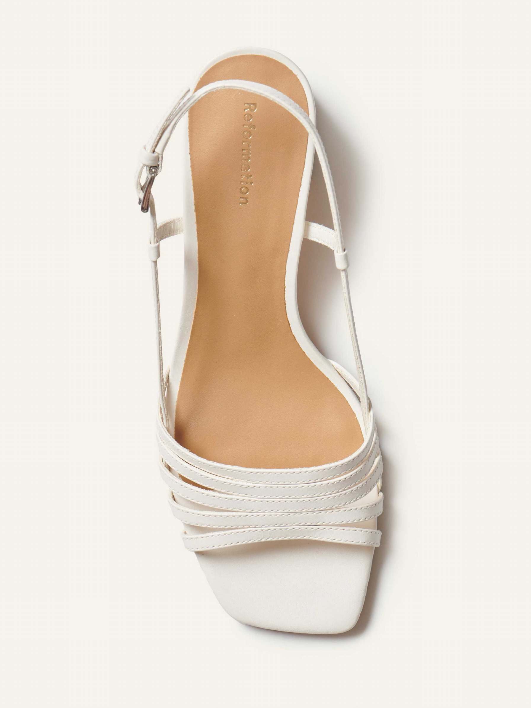 Women's Reformation Eleonora Sling Sandals White | USA-538412