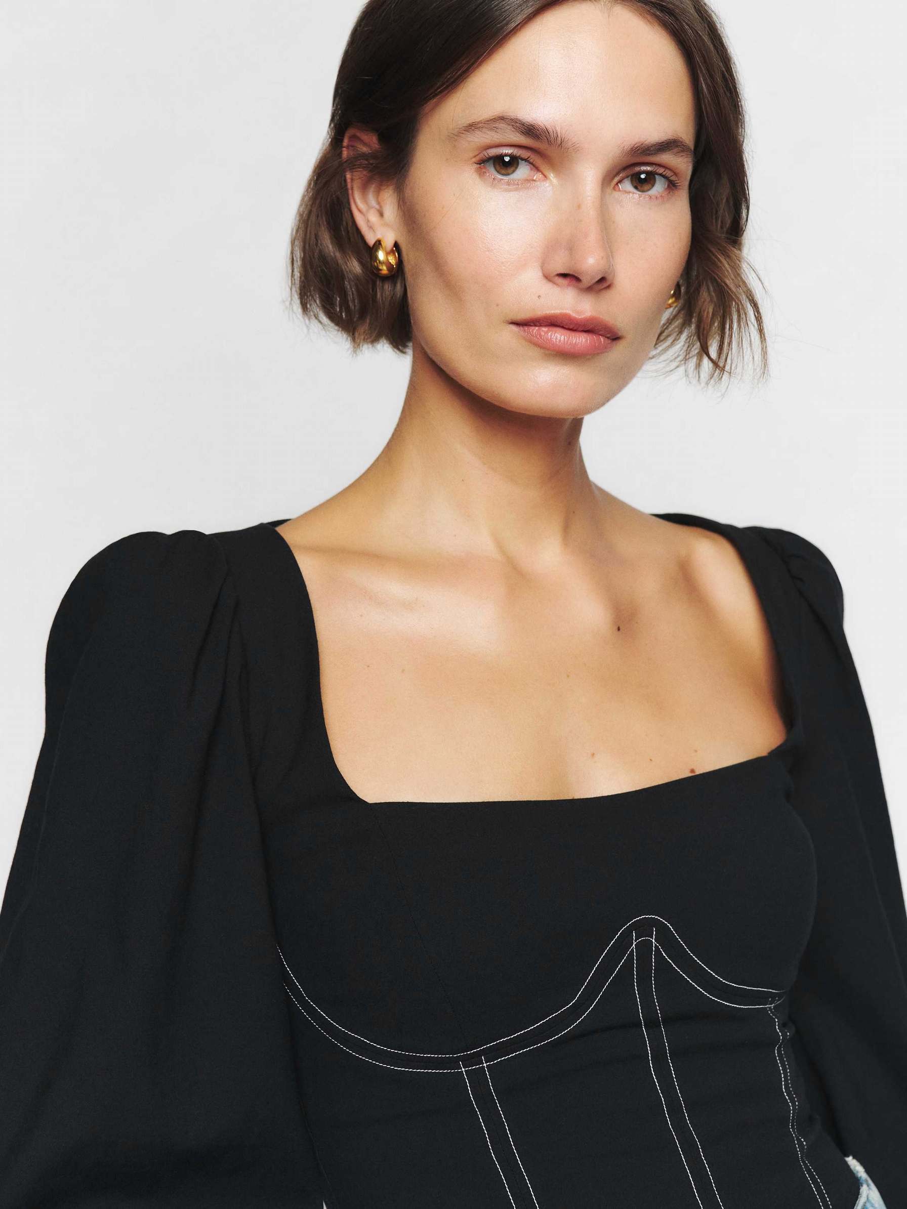 Women's Reformation Ember Tops Black | USA-516743