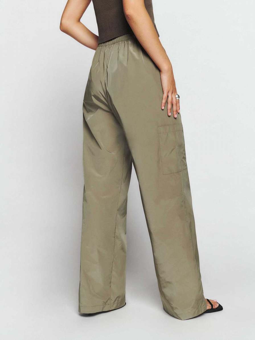 Women's Reformation Emberly Pants Light Green | USA-425167