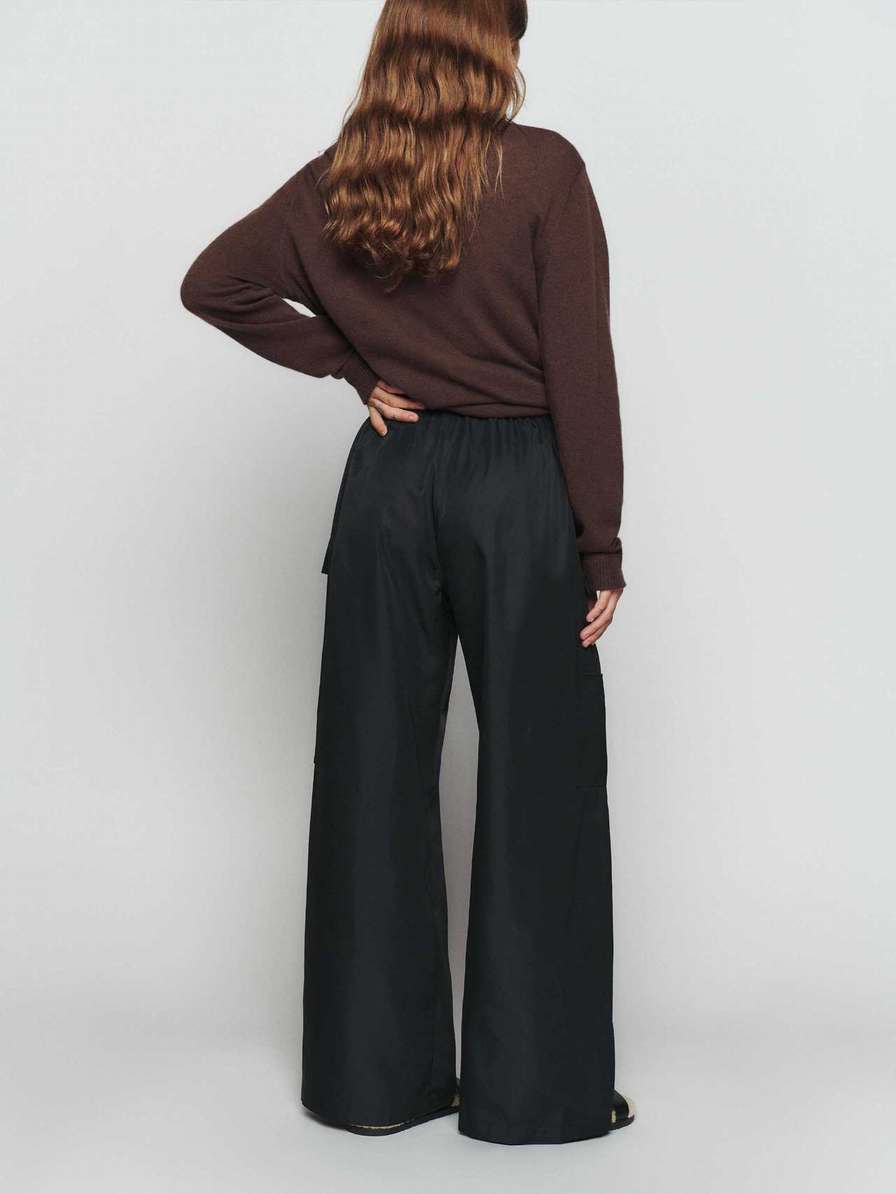 Women's Reformation Ethan Pants Black | USA-501362