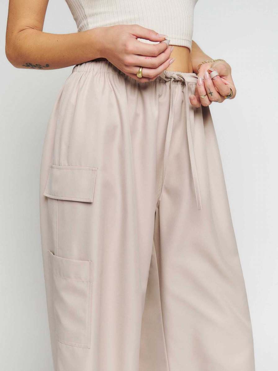 Women's Reformation Ethan Pants Grey Brown | USA-684723