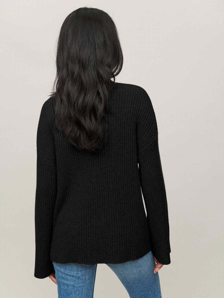 Women's Reformation Fantino Cashmere Cardigan Black | USA-258143