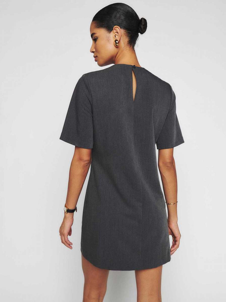 Women's Reformation Finsbury Dress Grey | USA-064837