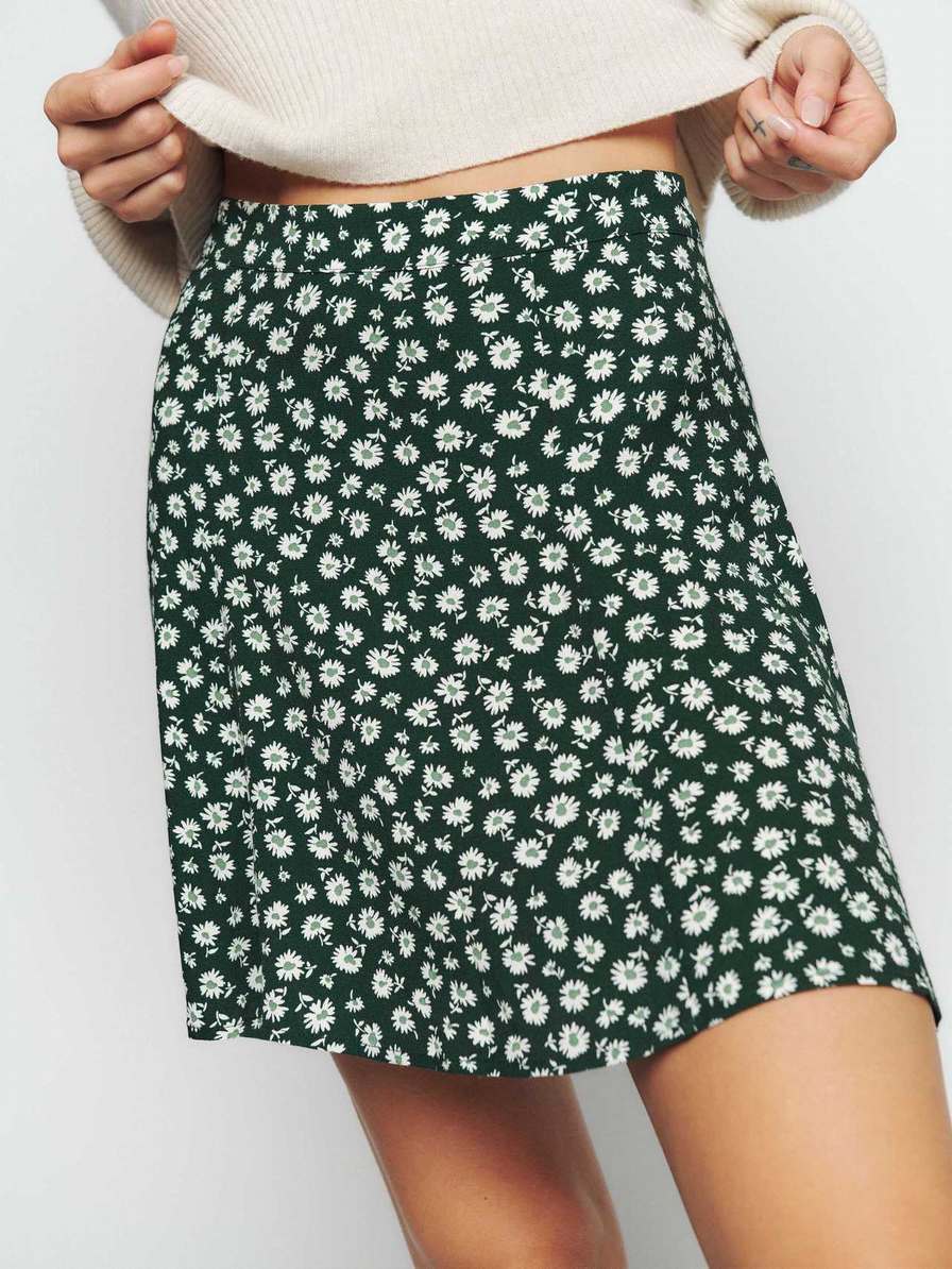 Women's Reformation Flounce Skirts Flower | USA-204687